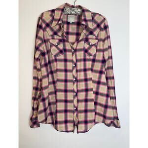 Roper Wear the West Women's Pearl Snap Shirt - Size L - 100% Cotton